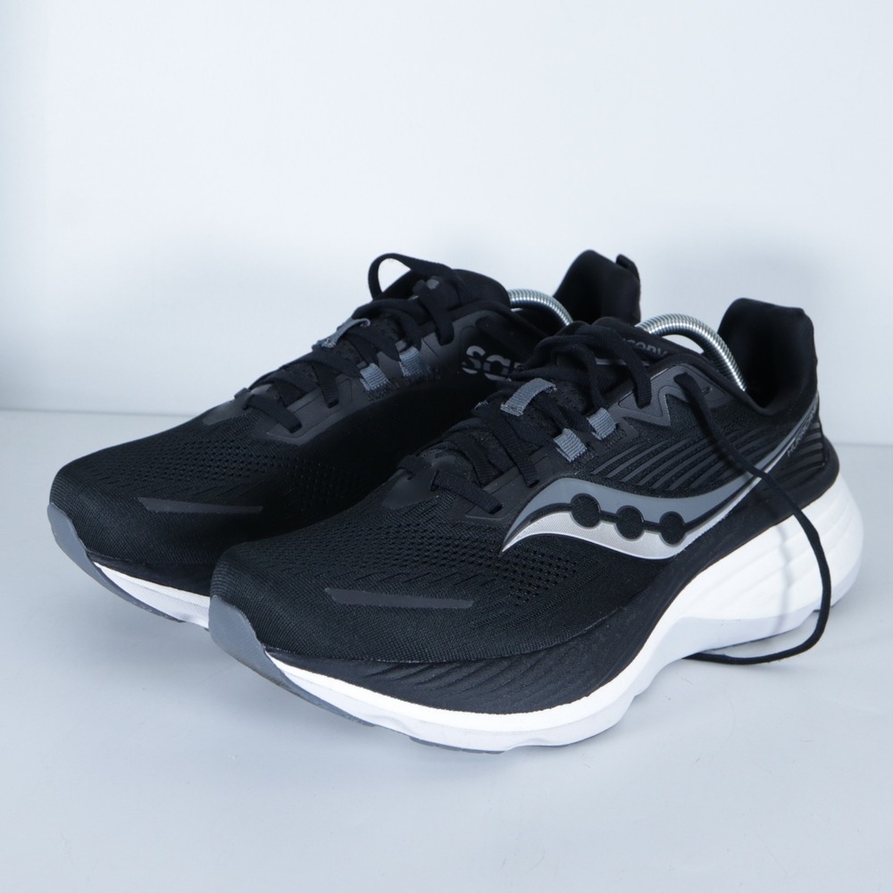 Saucony Hurricane 24 Womens 12 Black Blue White Running Walking Shoes Sneakers